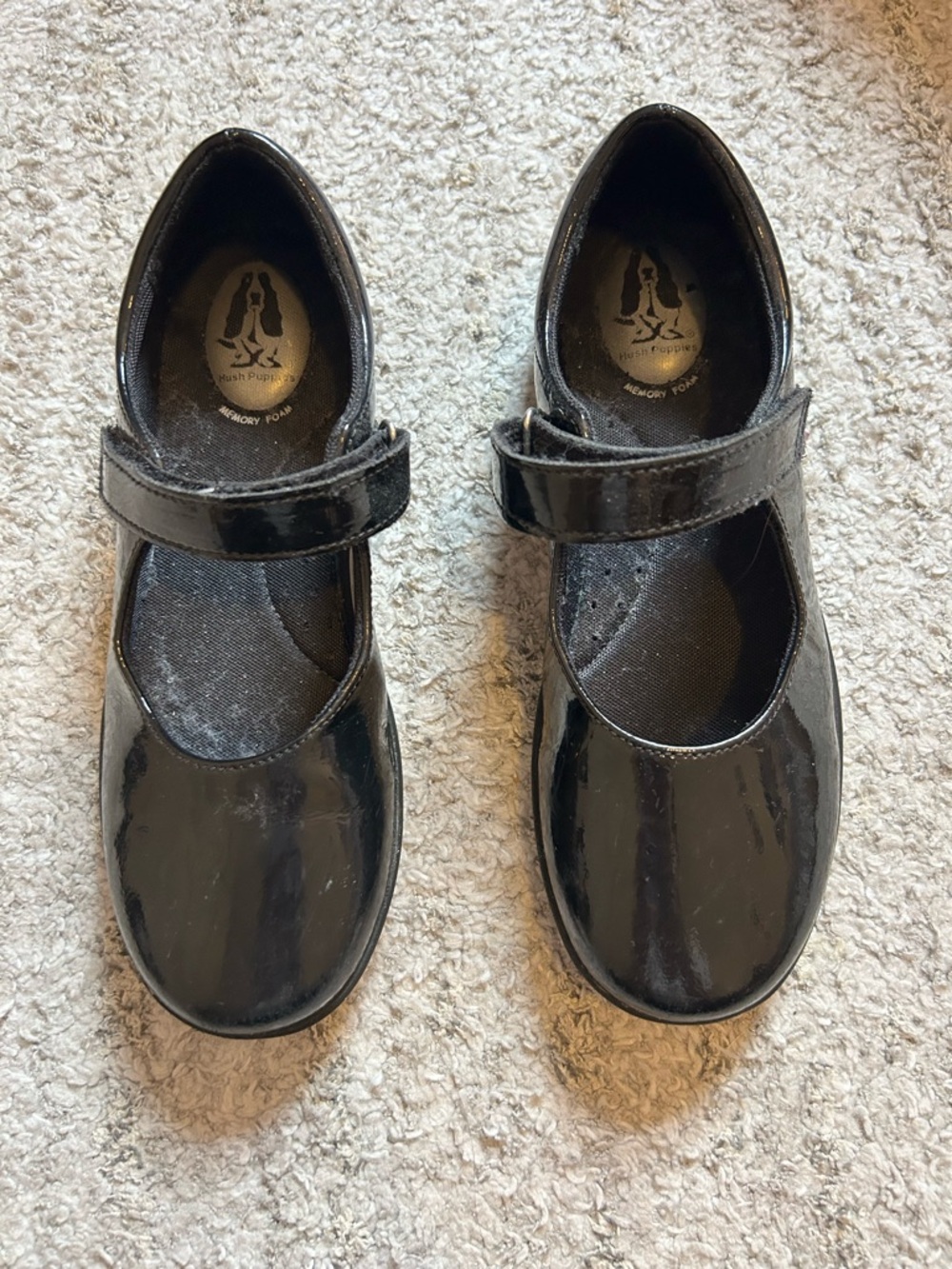 Hush Puppies Lexi Mary Jane Paten Leather Shoes Size 4M